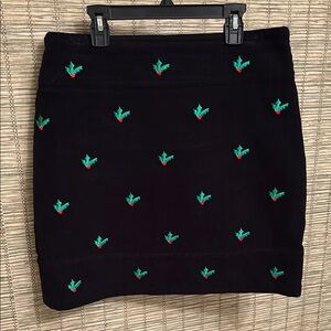 Black Embroidered Skirt